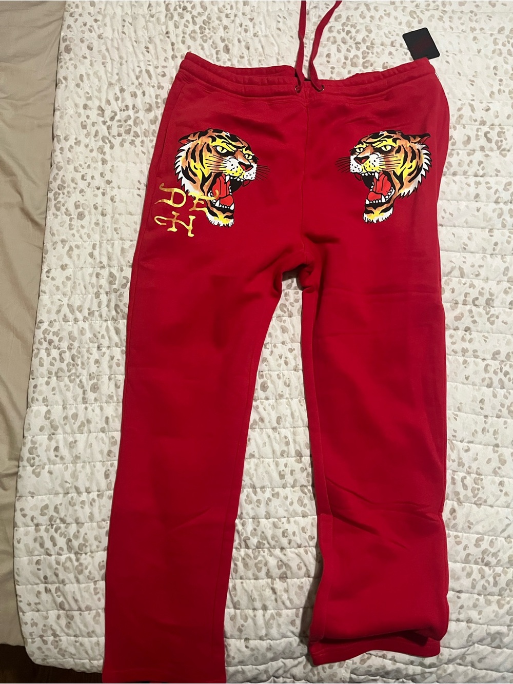 Men’s Red Tiger Graphic Jogger Sweatpants